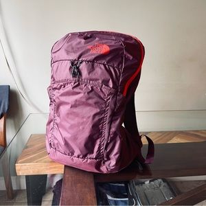 The North Face Flyweight packable backpack in deep purple